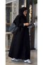 عبايه نص بشت على زرار امام وزرار لزينعه وفتحه في الجوانب وزر لزينه على جيوب امام - 4