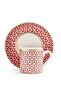Nezaket Porcelain Espresso Cup Set of 2 Red - 4