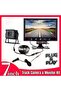 [Heavy Duty 7" New Touch Button Monitor 8LED Rear View Camera Kit]4PIN Cable 10m for Trailers, Fo...