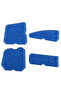 4PCS Blue 4pcs Silicone Glass Cement Scraper Sealant Grout Remover Tool Home Finishing Caulking Tool - 8