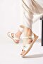 Kulen Yan Open U Buckled Women's Sandals White Skin