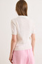 Women's White Stone Heart Detailed Cotton Content Knitwear Blouse Blz-19003259 - 5