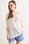 Women's White Backless Lace Look Cotton Piece Knitwear Blouse Blz-19003260 - 4