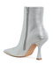 Women Metallic Pointed Toe Ankle Boots in Silver - 3