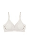 Non-wired Laser Cut Detailed Low-Cut Crossed Tulle Piece Stitch-Free Bra Set