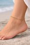Gold Color Heart Chain Anklet |   Steel Anklet |   Medcezir Series