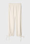 Women's Stone Color Carrot Cut Elastic Waist Trousers