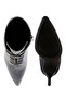 Women Velvet High Heeled Boots in Grey - 5