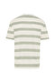 Men's Ecru Loose Fit Striped Crew Neck Knitted T-Shirt - 2