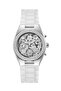 Ladies Clear Silver Tone Multi-function Watch