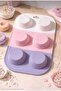 Silicone Muffin Mold 6-Cavity Multi-Purpose Cupcake Cake Cookie Chocolate Dessert and Stylish Presentation Mold - 4