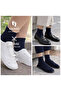 Cotton Women's Non-Elastic Navy Blue Socks Stitch-Free Premium Socks 3-Pack / Non-Marking / Non-Tightening Socks - 2