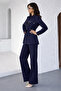 Scarf Double Set N2671 Navy Blue - 3