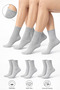 Cotton Women's Non-Elastic Gray Socks Stitch-Free Premium Socks 3-Pack / Non-Marking / Non-Tightening Socks