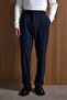 Men's Baggy Fit Fabric Baggy Trousers Navy Blue - 4