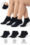 Women's Black Non-Elastic Travel Socks 3-Pack Seamless/Premium/Cotton/Short/Travel Socks - 2