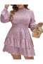 Rochie casual midi cu maneca lunga,