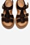 Loin Brown Suede Genuine Leather Buckled Women Sandals - 2