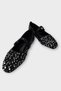 Shiny Sequin Detailed Belt Pack Buckled Day Stylish Women's Shoes Ballet Flats Black - Silver - 5