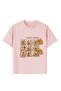 Girl's Capybara Printed Oversized Comfortable Daily Use Combed Cotton T-Shirt - 2
