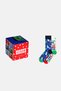 Multicolored Celebration Patterned 2-Piece Gift Sock Set of Cotton