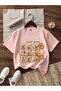 Girl's Capybara Printed Oversized Comfortable Daily Use Combed Cotton T-Shirt
