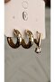 Stone Hoop Earrings and Star Solitaire Earring Set (Set of 3 Earrings)
