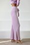 Lila Drawstring Waist Slit Corded Fabric Women's Knitwear Trousers - 3