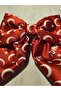23 April Brooch - Bow Brooch with Crescent and Star - Red Bow Brooch - 3