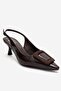 Dublin Brown Print Buckled Women's Heeled Shoes - 3