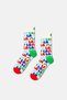 Multicolored Celebration Patterned 2-Piece Gift Sock Set of Cotton - 3