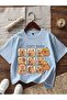 Girl's Capybara Printed Oversized Comfortable Daily Use Combed Cotton T-Shirt