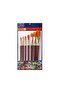 Synthetic Gold Hair Flat Brush 7pcs Set 67 Series