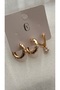 Stone Hoop Earrings and Star Solitaire Earring Set (Set of 3 Earrings) - 2
