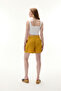 Women's White Sleeveless Crop Linen Blouse - 2