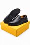 Genuine Leather Orthopedic Gel Sole Soft Casual Men's Black Transitional Oxford Dad Shoes - 6