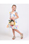 Ruffled sleeve patterned dress - 5