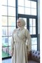 Side-Tie Hijab Dress Cream Hnt010 - 5