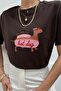 Hot Dog Embroidered Tshirt Coffee - 2