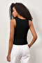 Women's Corded Fabric Look Slim Fit Body-Fitting Basic Undershirt Blouse, Pack of Halter Neck and Cotton - 5
