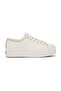 Women's Triple Up Leather Piping Casual Sneaker White