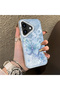iPhone 17 Compatible Butterfly Patterned Silicone Edge Hard Back Anti-Fall Phone Case