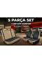 Beige Universal Car Seat Min Leather 5-Piece Set – 4 Seasons Anti-Sweat Non-Slip Sole