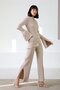 A.Beige Buttoned Spanish Sleeve Slit Detailed V Viscose Knitwear Cardigan - 7