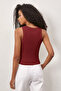 Women's Corded Fabric Look Slim Fit Body-Fitting Basic Undershirt Blouse, Pack of Halter Neck and Cotton - 6