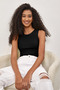 Women's Corded Fabric Look Slim Fit Body-Fitting Basic Undershirt Blouse, Pack of Halter Neck and Cotton - 3