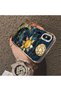 iPhone X Compatible Silicone Edge Hard Back Anti-Fall Phone Case Moon and Stars Patterned - 3