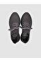 Knitwear & Genuine Cowhide Leather Smoked Men's Sneakers - 4