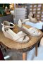 Edo Women's Rope Wrapped Y Soft-Textured Real Suede D Leather Comfortable Stylish High Heels S Sandals P0333 - 2