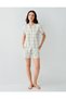 Arnetta 3578-S Women's Shirt Pajama Shorts Set - 2